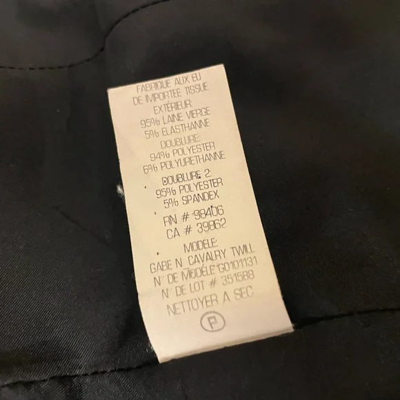 Theory Gabe Cavalry Twill Blazer Size 2 Black Virgin Wool